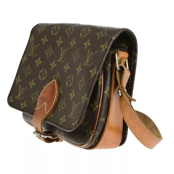 LOUIS VUITTON Cartouchiere MM Shoulder Bag Monogram Leather Brown M51253 69EC183 - Picture 7 of 16